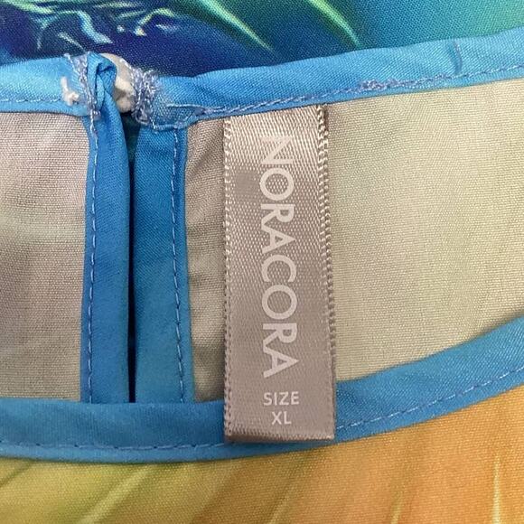 Noracora XL Short Sleeve Polyester Ethereal Rainbow Galaxy Soft Crew Neck Top - Picture 4 of 6